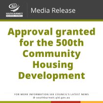 Approval granted for the 500th Community Housing Development