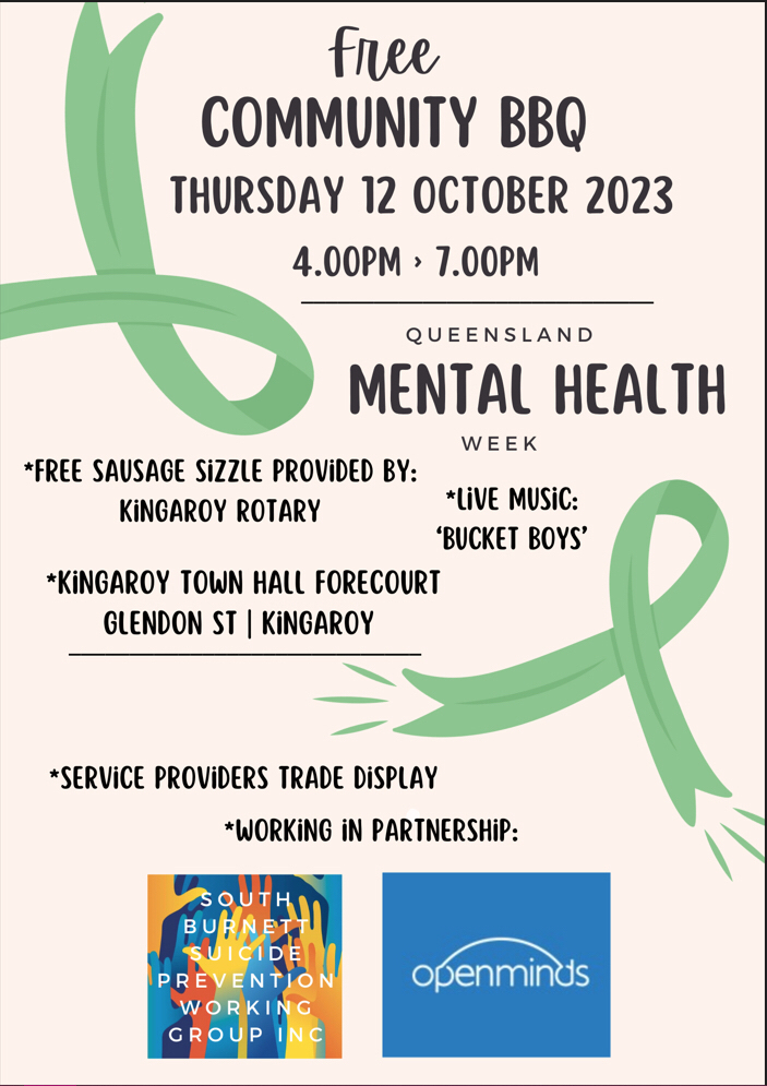 0 10 23 Free community bbq mental health week event