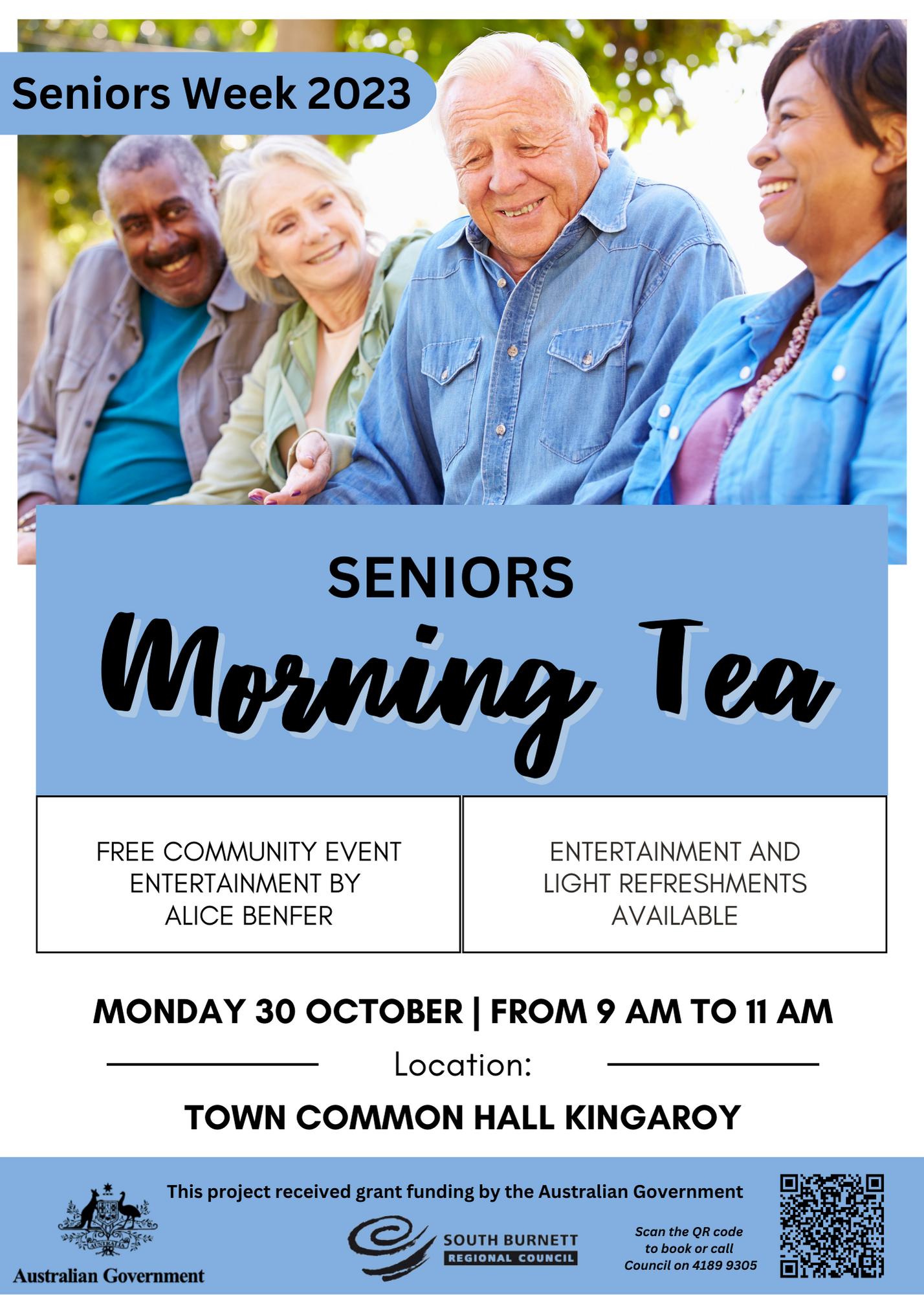 10 10 23 Seniors week 2023 morning tea flyer