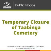 11 04 23 Resized public notice temporary closure of taabinga cemetery