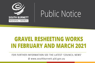 UPDATE - Gravel Resheeting Works - February and March