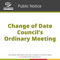 Change of Date - Council’s Ordinary Meeting