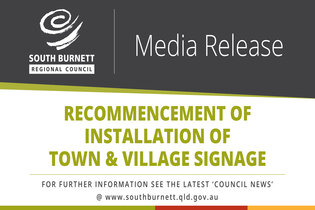 Recommencement of installation of town and village signage