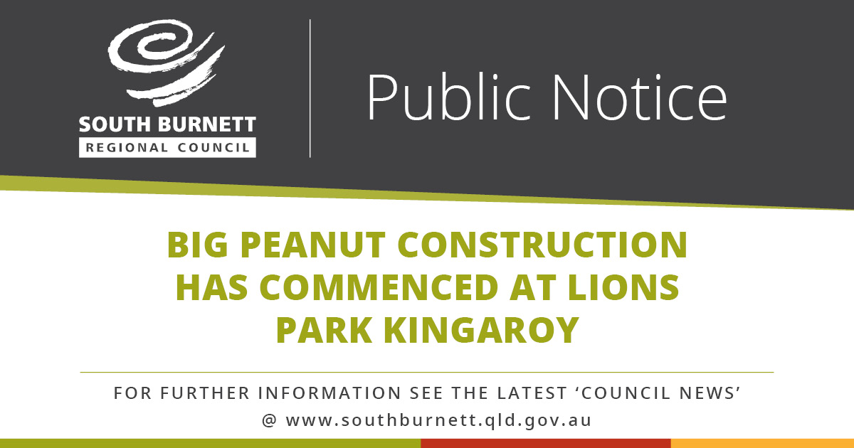 Big Peanut construction has commenced at Lions Park Kingaroy