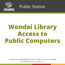public notice wondai library access to public computers