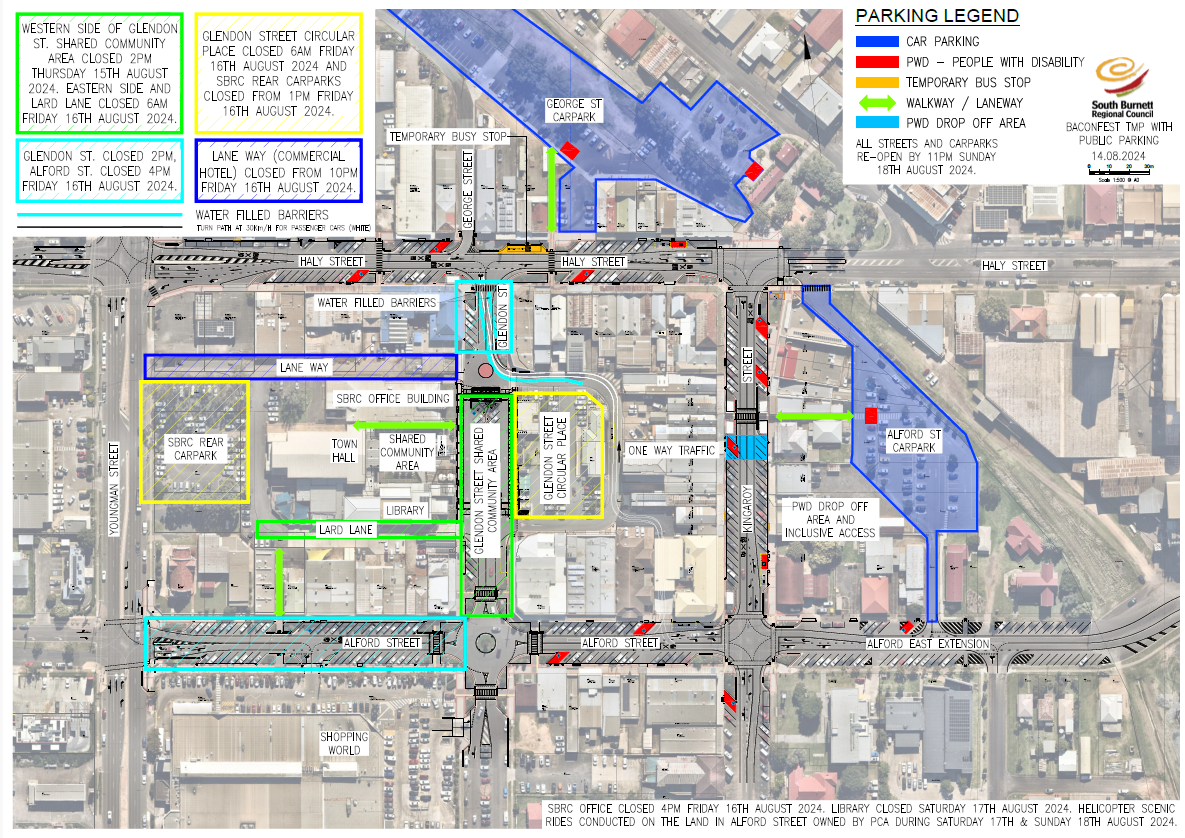 Baconfest road closure map