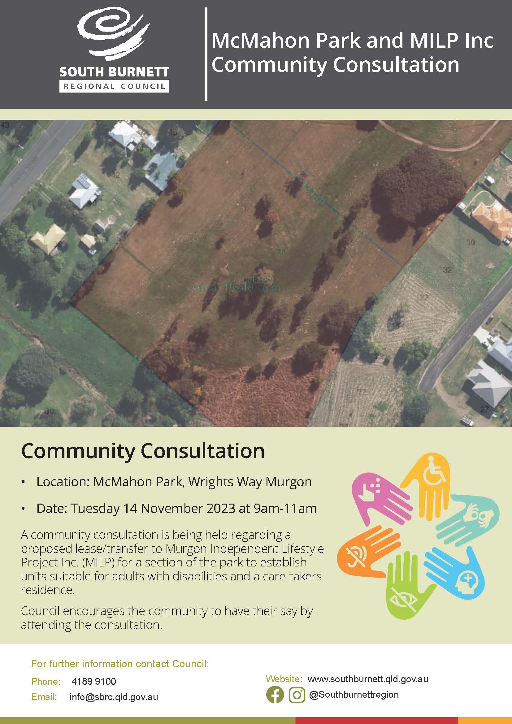 Flyer mcmahon park and milp inc community consultation