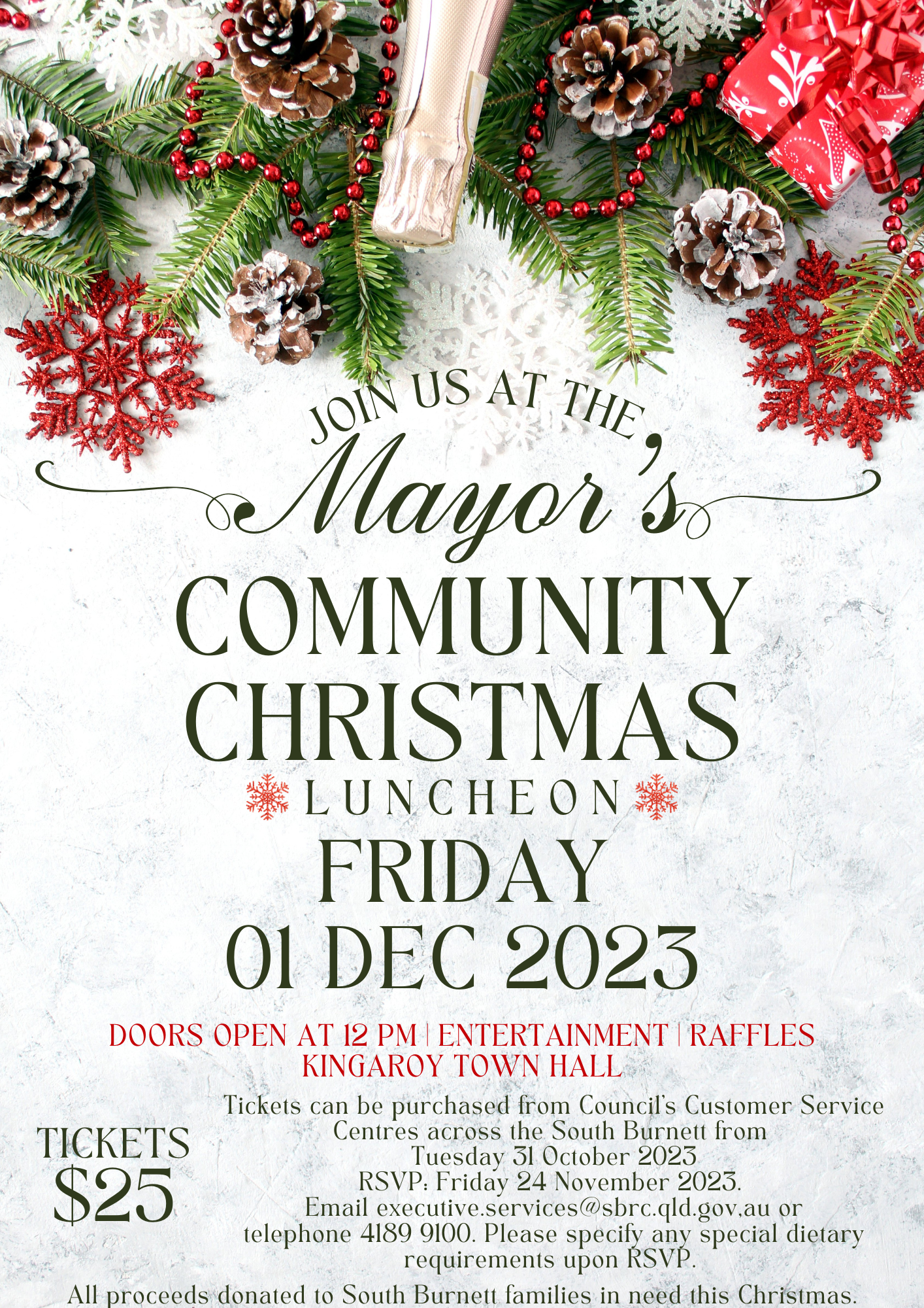 Mayors community christmas luncheon flyer 1