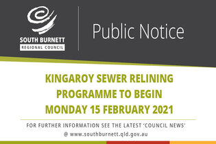 Kingaroy sewer relining programme to begin February 2021
