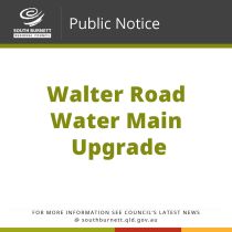 public notice walter road water main upgrade
