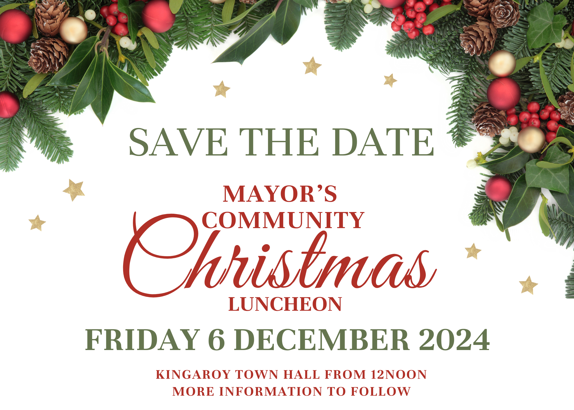 Save the date mayor s christmas luncheon