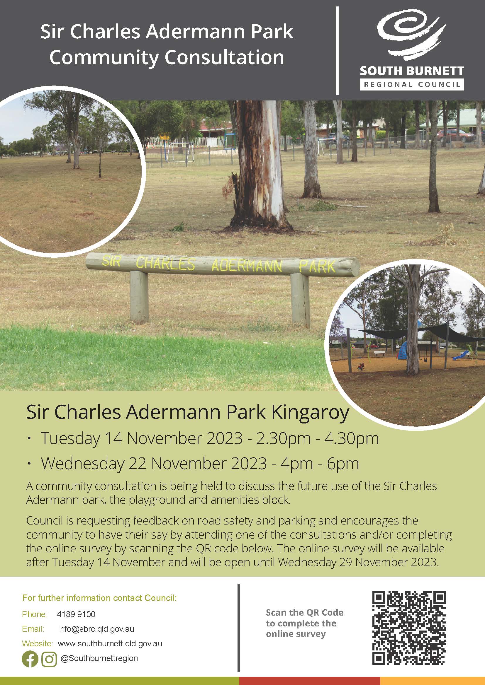 Sir charles adermann park community consultations