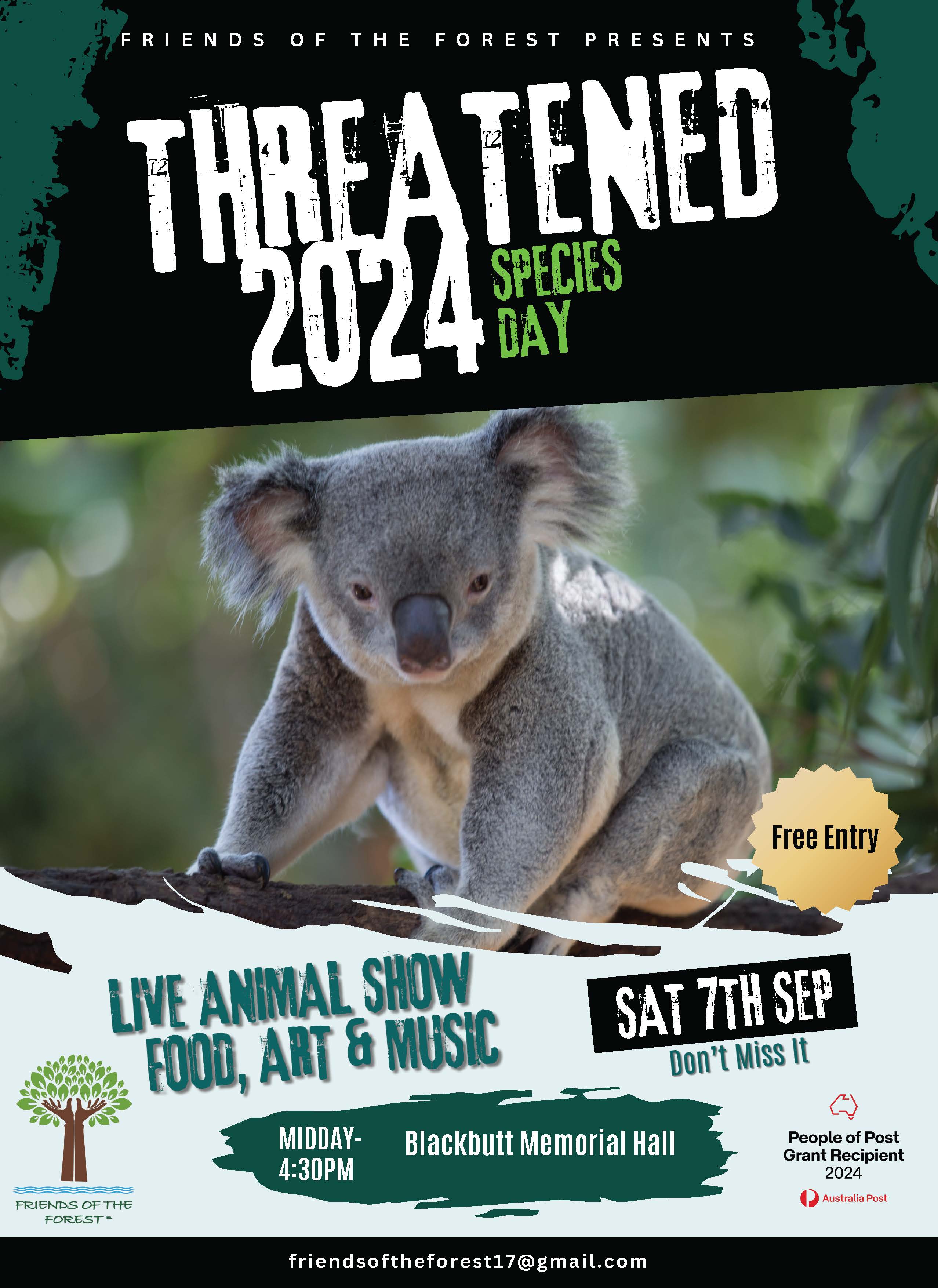 Threatened species day 2024 blackbutt saturday 7 september 2024